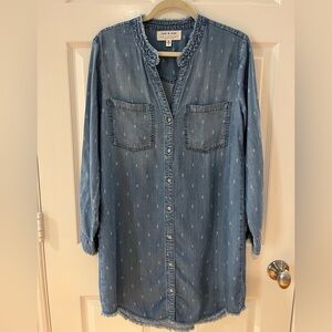 Cloth & Stone for Anthropologie (Small)- Raw Hemmed Shirt Dress